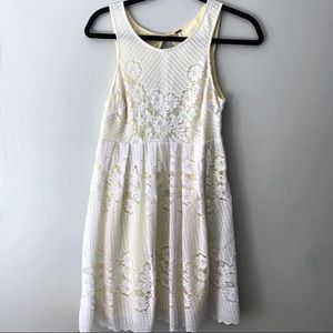 Free People Rocco Open Back White Lace Dress